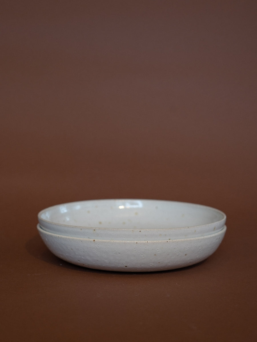 Dyb tallerken 22 cm - Pearl White