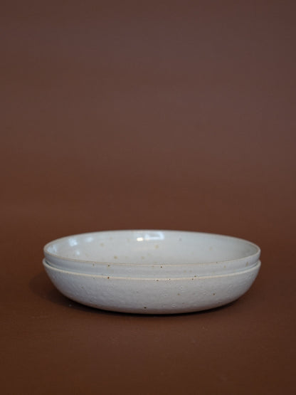 Dyb tallerken 22 cm - Pearl White