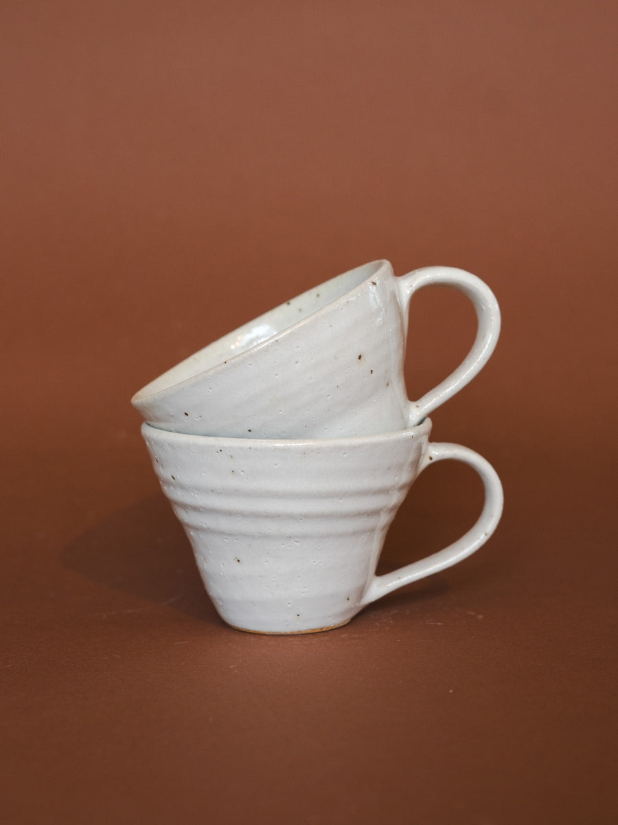 Kaffekop m. hank - Pearl White