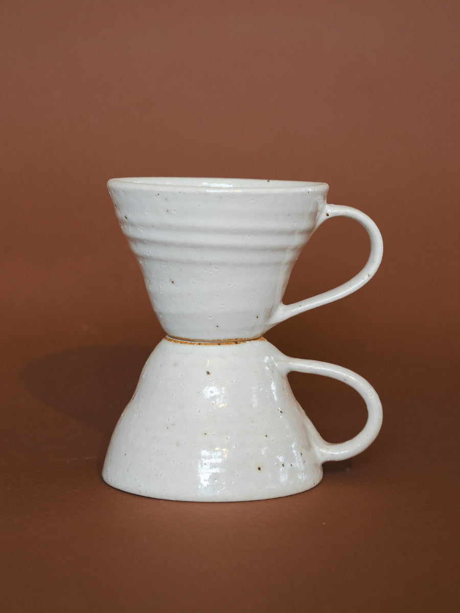 Kaffekop m. hank - Pearl White